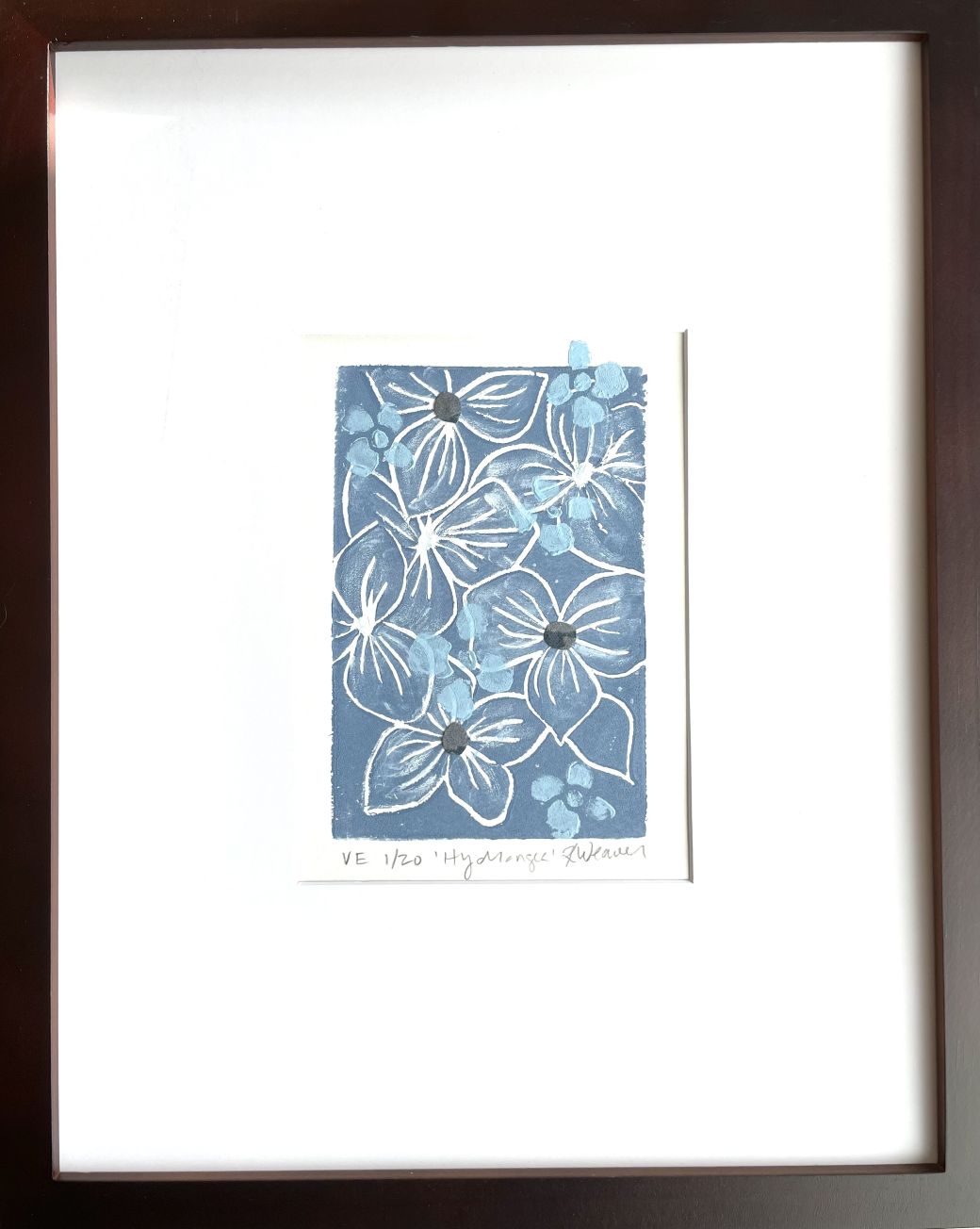 Hydrangea Linocut I