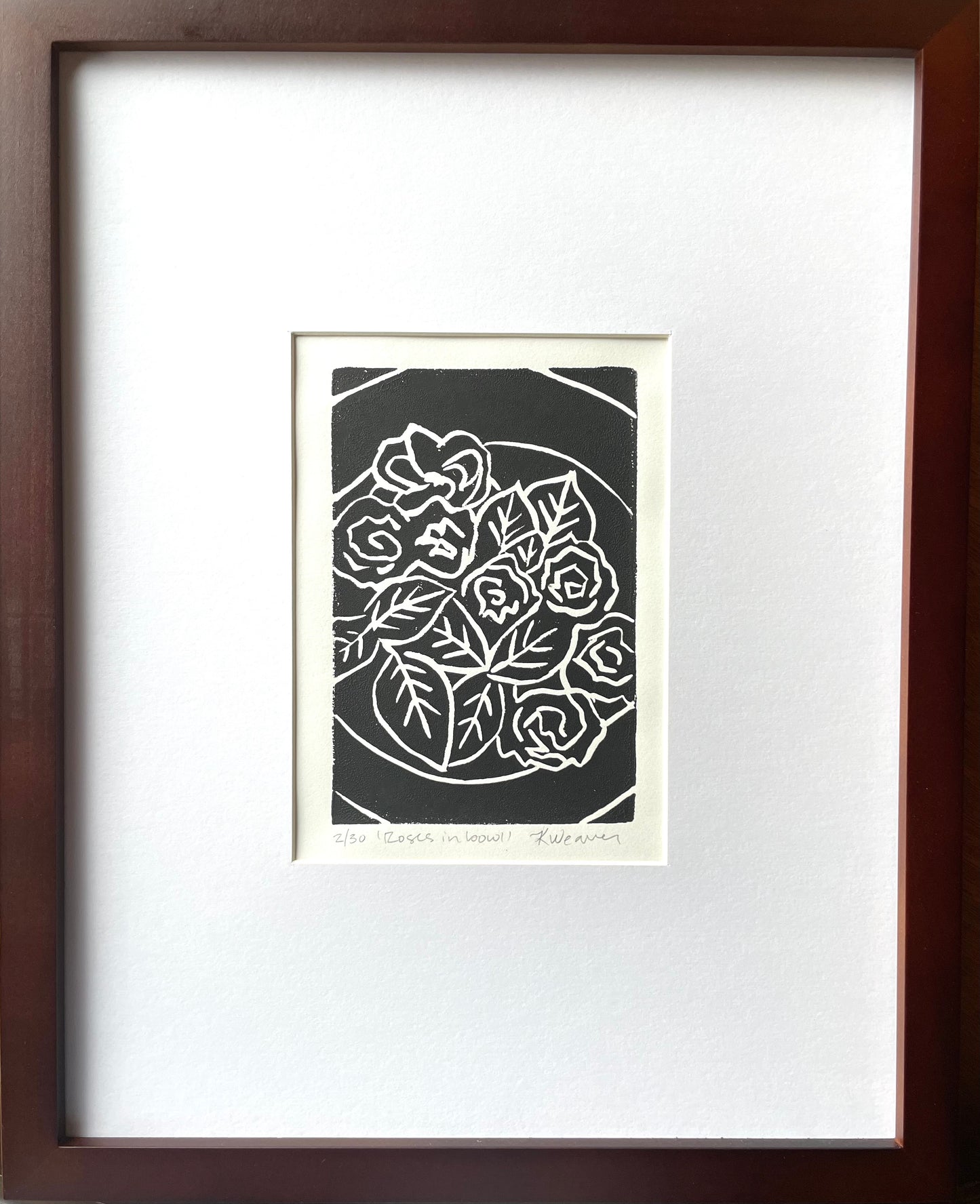 Roses in Bowl (Classic Black)