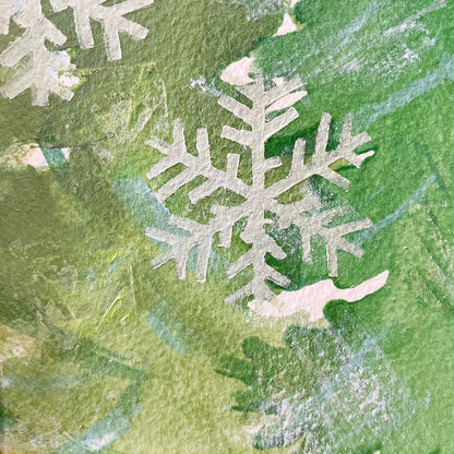 Evergreens and snowflakes