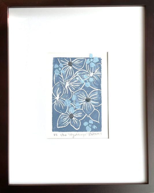 Hydrangea Linocut I
