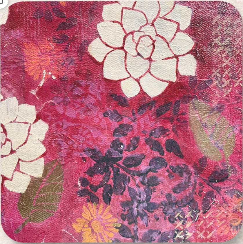 Crimson Botanics Coasters