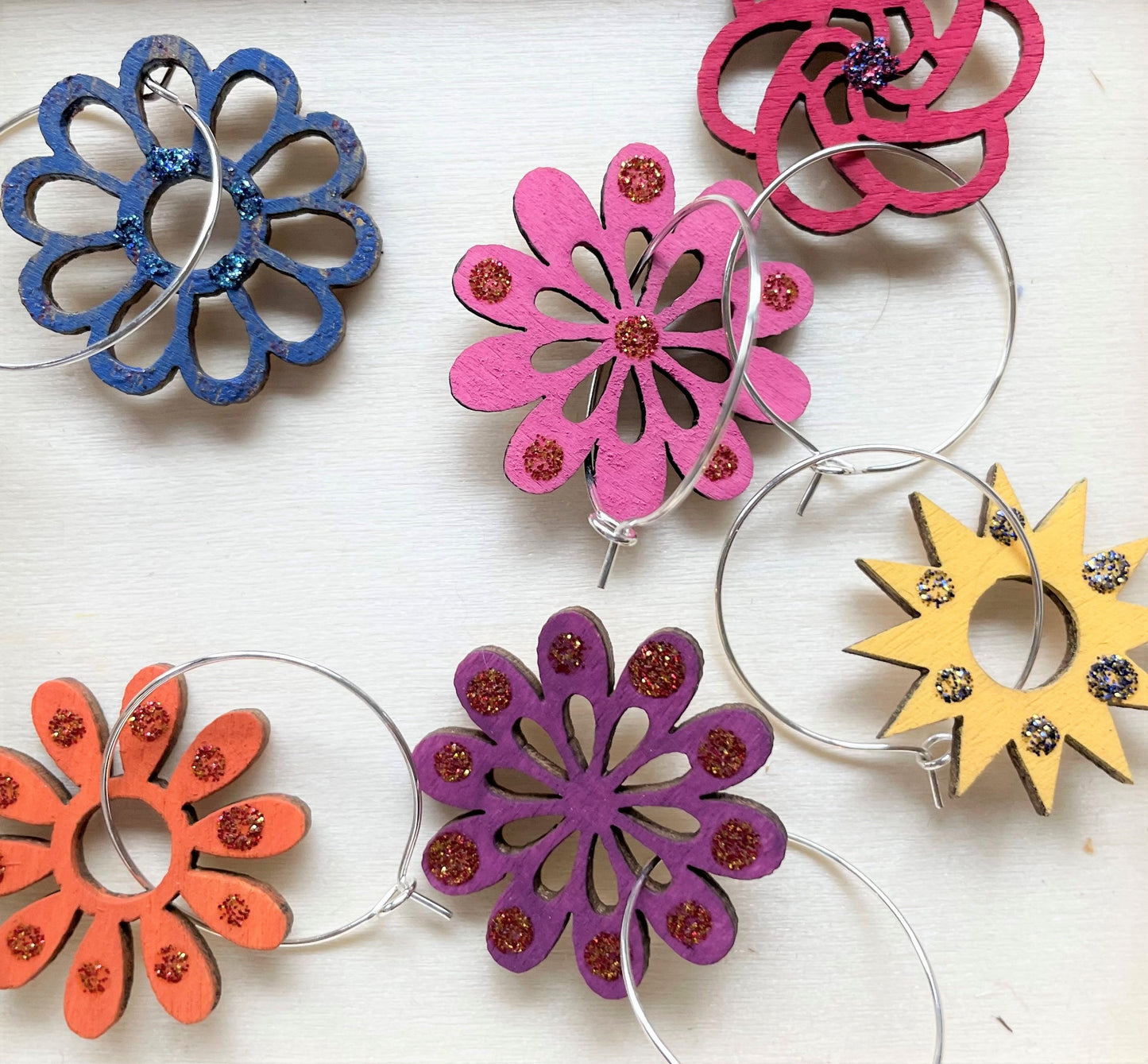 Wine Charms - Flowers