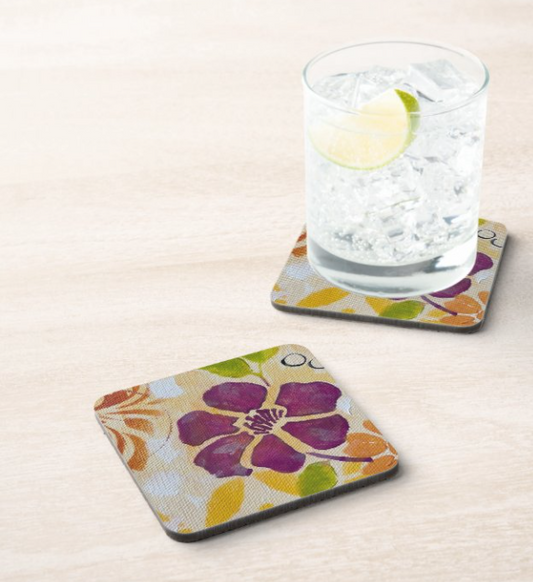 Hawaiian Floral Coasters